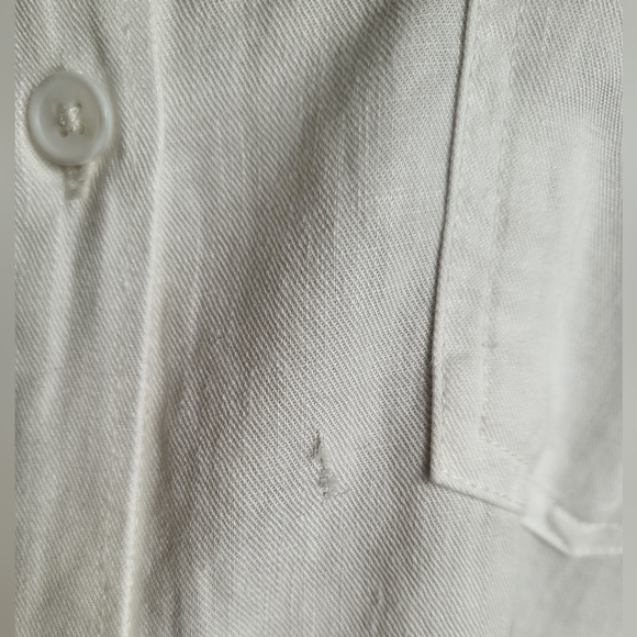 NWOT Rails Linen Blend Ingrid Raw White Stars Applique Shirt size M (see flaw) - Picture 15 of 16